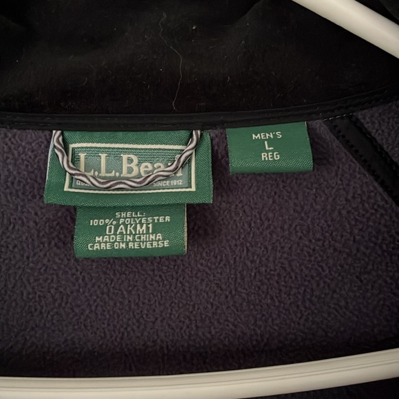 L.L. Bean Fleece lined neoprene wind breaker jacket - L - EUC - Picture 5 of 5